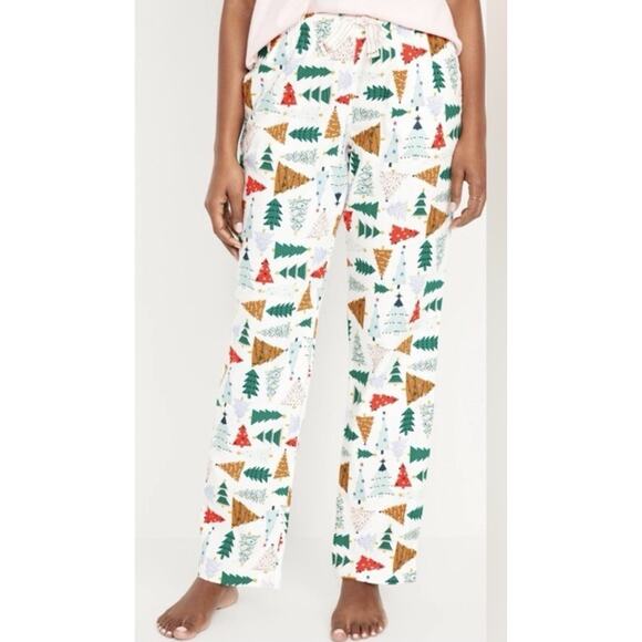 NWT Old Navy XXL Adult Match the Family Flannel Holiday Christmas Tree PJ Pants - Picture 1 of 9
